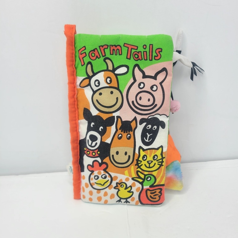 Little Jellycat Farm Tails Soft Cloth Interactiveโ Book Crinkle Sensory